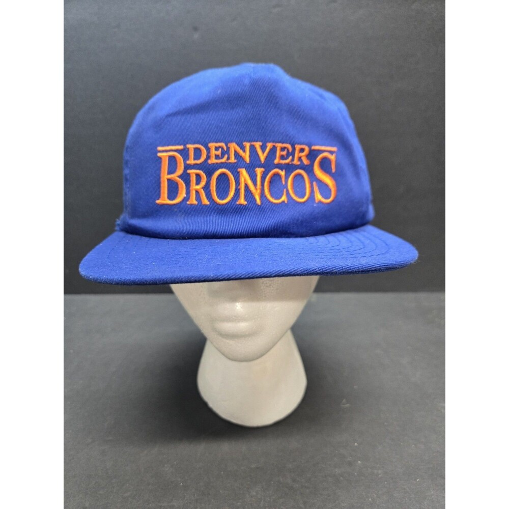 Vintage Denver Broncos Script Logo Snapback Sports Hat Cap Annco NFL